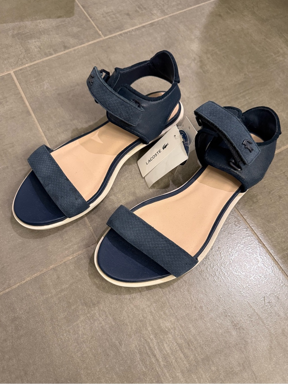 Lacoste Women’s Lonelle Low Sandals – Navy Blue – Size 6 US / 37 EUR